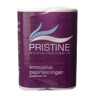 Toiletpapir Pristine Extra Soft 2 lag nyfiber 160 gram 48 meter 417 ark 10x6 rl