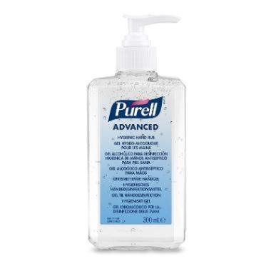 Hånddesinfektion PURELL Advanced Gel 300 ml med pumpe 70% ethanol m glycerin