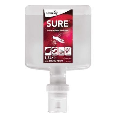 Hånddesinfektion skum SURE Instant HandSanitizer m parfume t dispenser 4x1.3 ltr