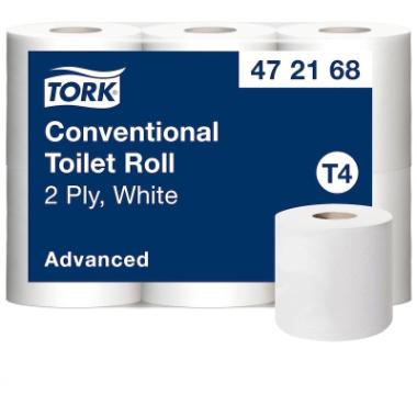 Toiletpapir Tork Advanced T4 47,5m 2-lag FSC hvid